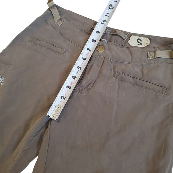 Y2k Cargo Pants Low-Rise Embroidered Army Green Da-Nang - Small - Picture 7 of 7